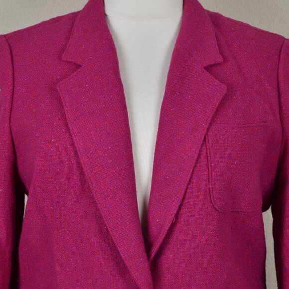 Vintage Pendleton Wool Blazer Micro Tweed Jacket 16-18 - Picture 4 of 8